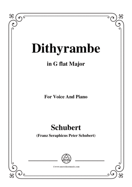 Schubert-Dithyrambe,Op.60 No.2,in G flat Major,for Voice&Piano image number null