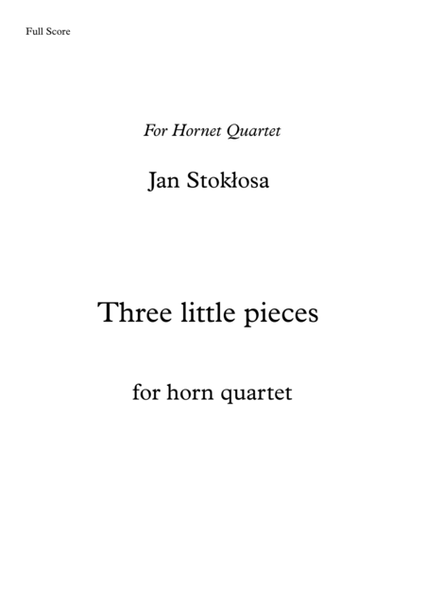 'Three little pieces' for horn quartet image number null