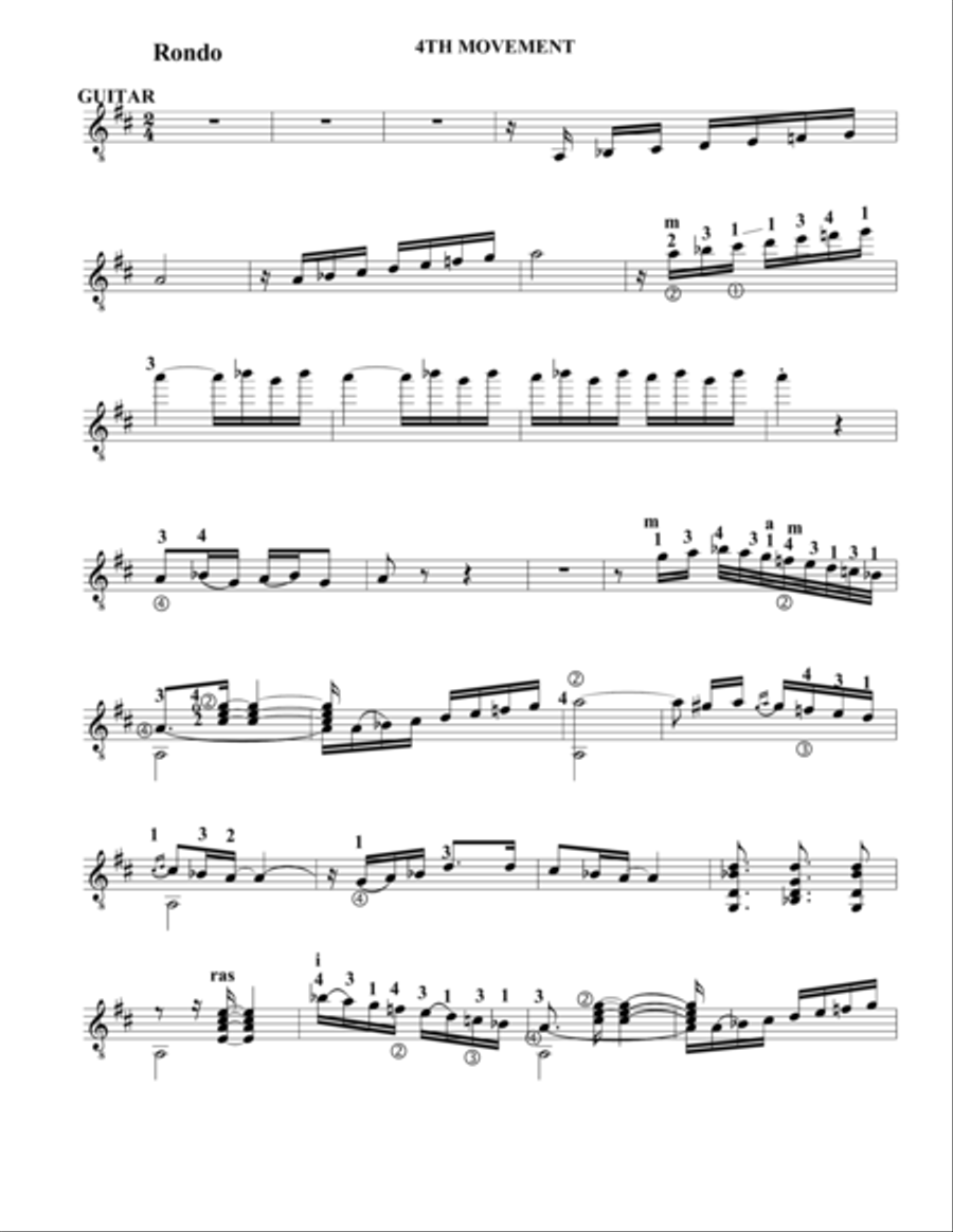 PEACE CONCERTO for Guitar & Orchestra Classical Guitar scores gallery preview page 1
