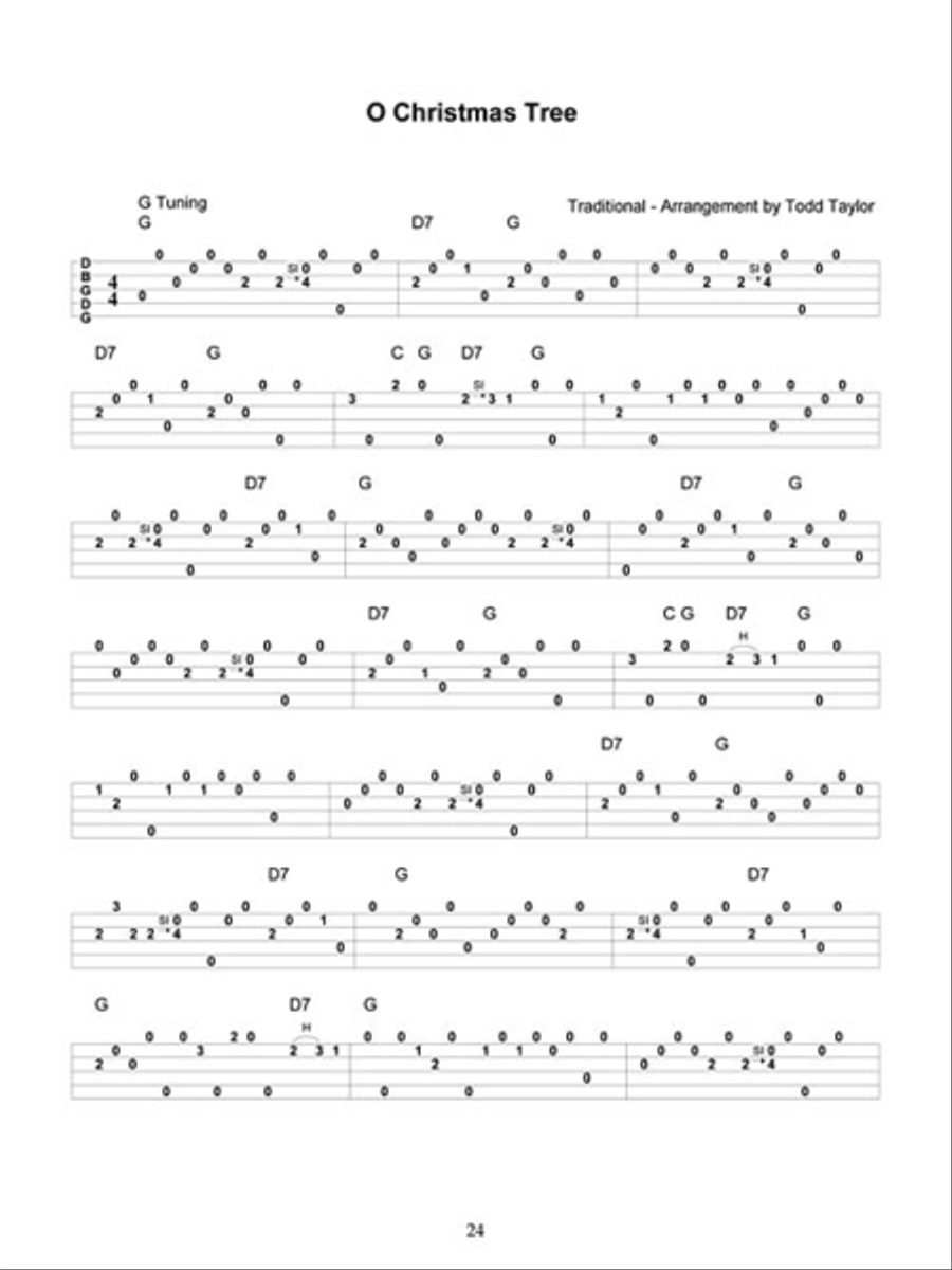 Todd Taylor's Banjo Christmas Guitar Tablature scores gallery preview page 6
