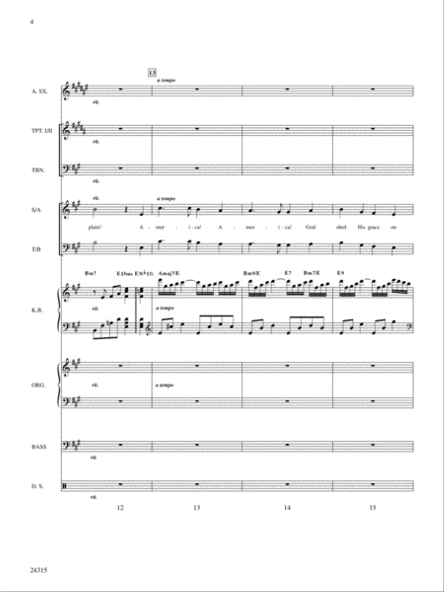 America, the Beautiful Choir scores gallery preview page 5