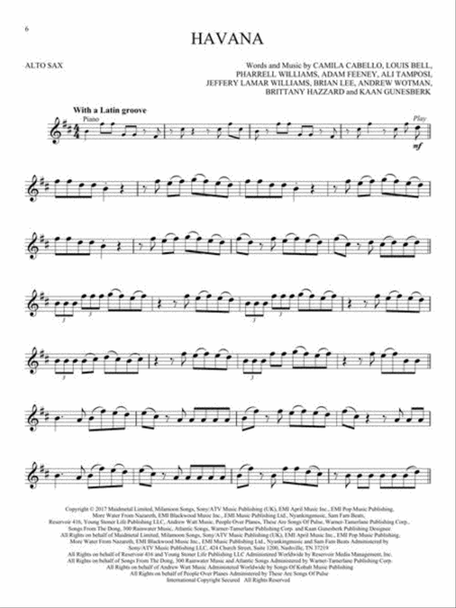 12 Hot Singles Alto Saxophone scores gallery preview page 4