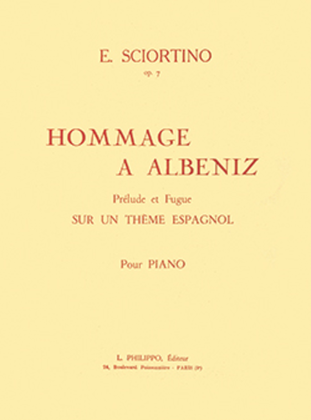 Book cover for Hommage a Albeniz Op. 7