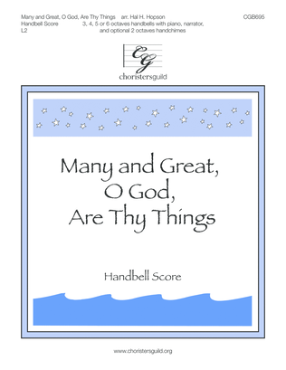 Book cover for Many and Great, O God, Are Thy Things - Handbell Score