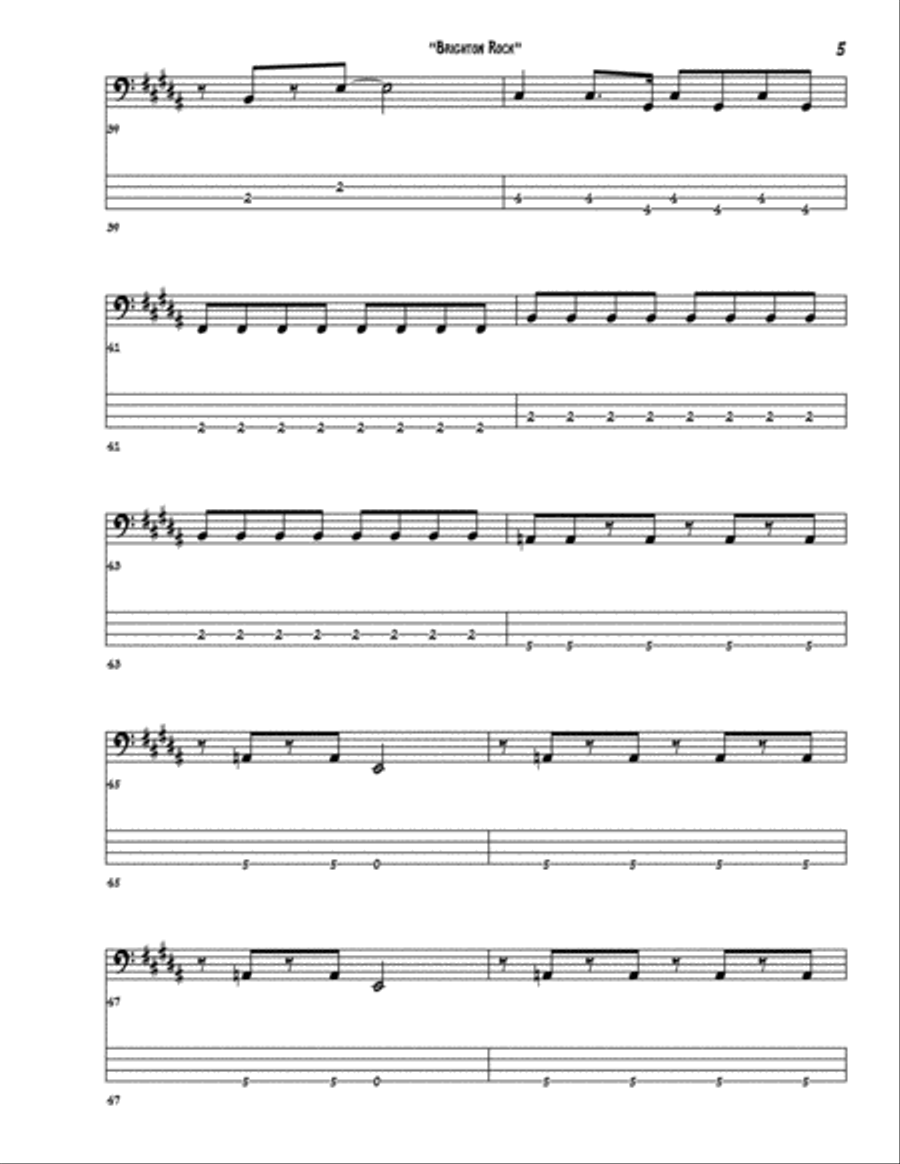 Brighton Rock Bass Guitar scores gallery preview page 5