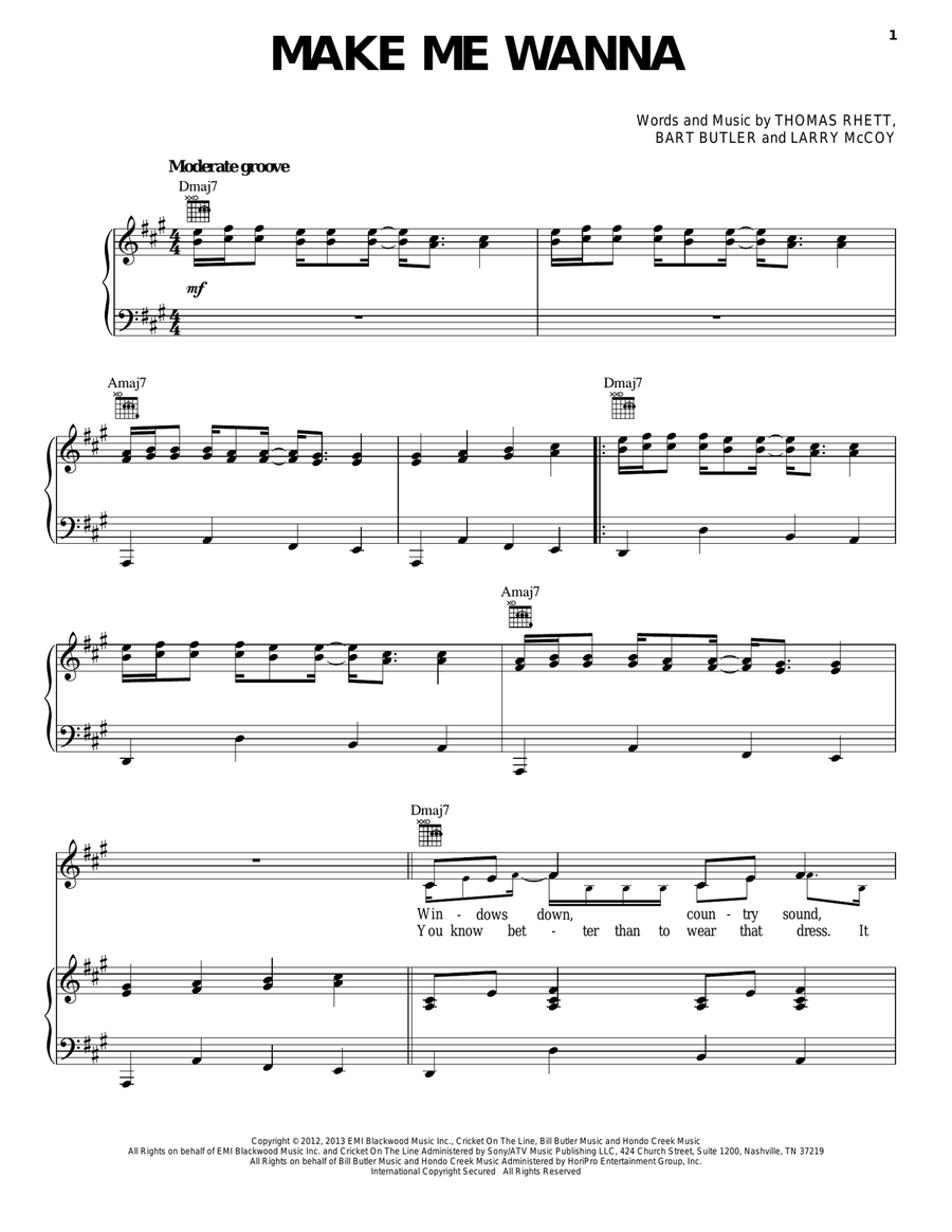 Make Me Wanna Acoustic Guitar scores gallery preview page 1