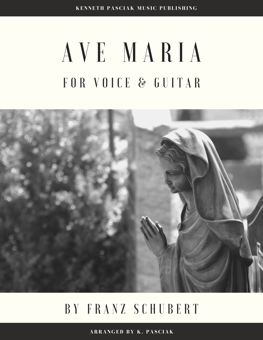 Ave Maria (for Voice and Guitar) Classical Guitar scores gallery preview page 1