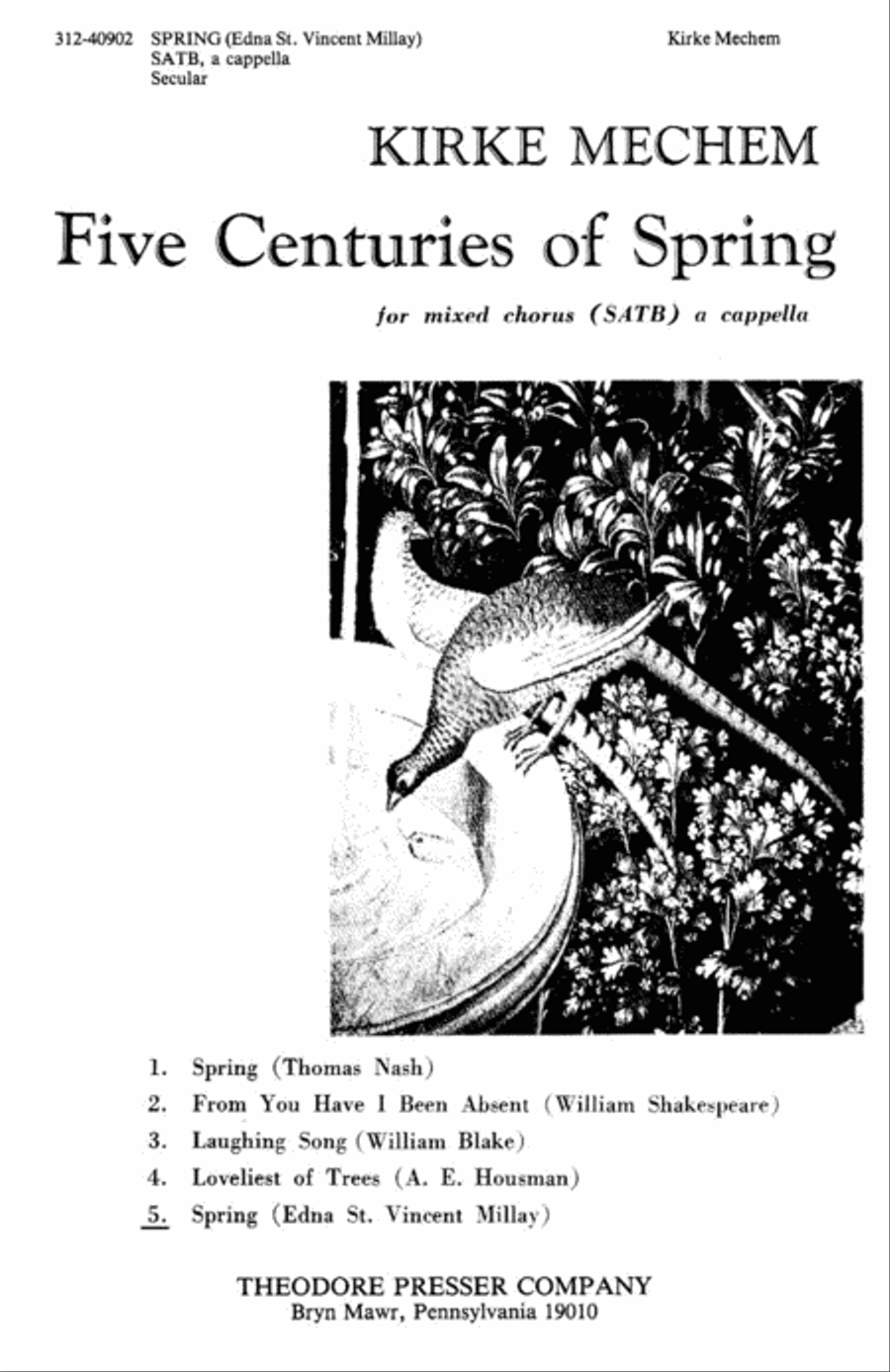 Five Centuries of Spring: Spring 4-Part scores gallery preview page 1