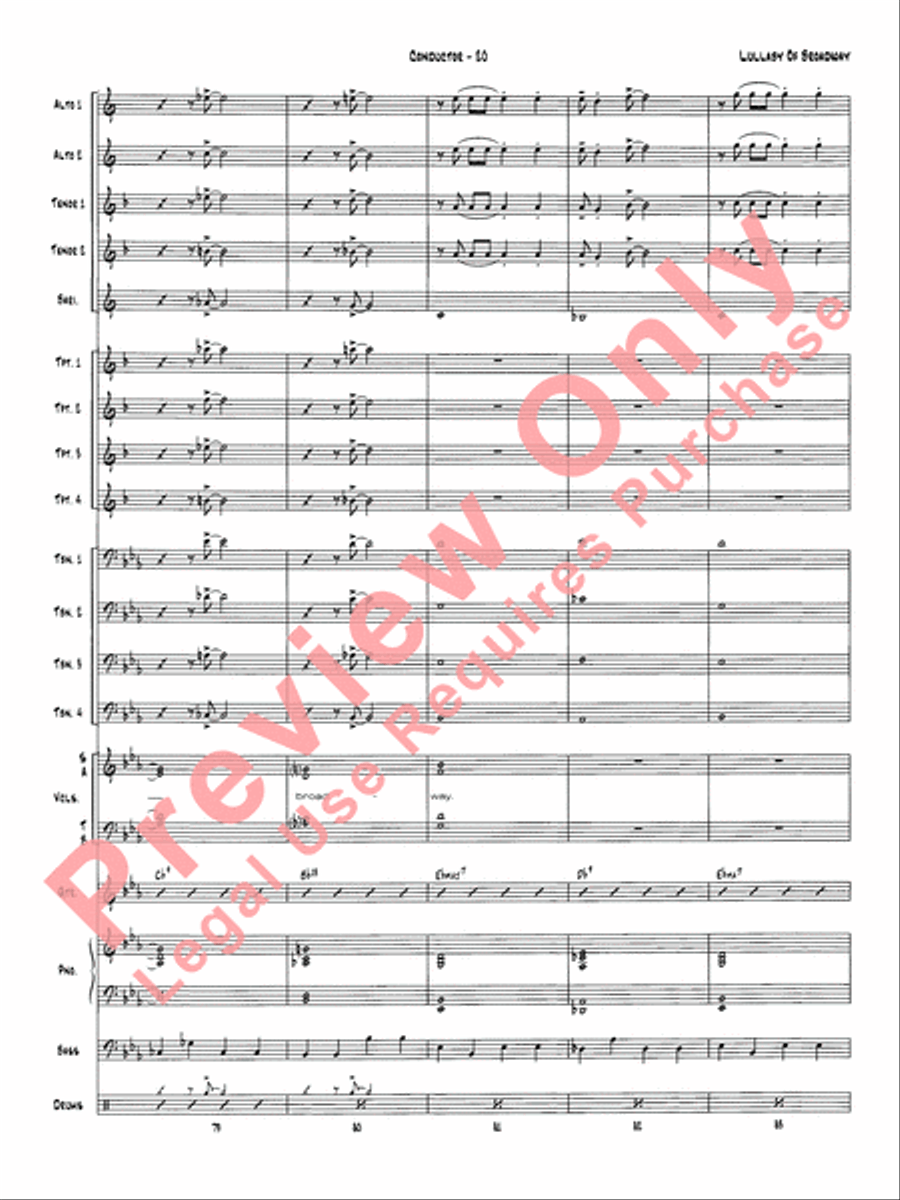 Lullaby of Broadway Jazz Ensemble scores gallery preview page 23