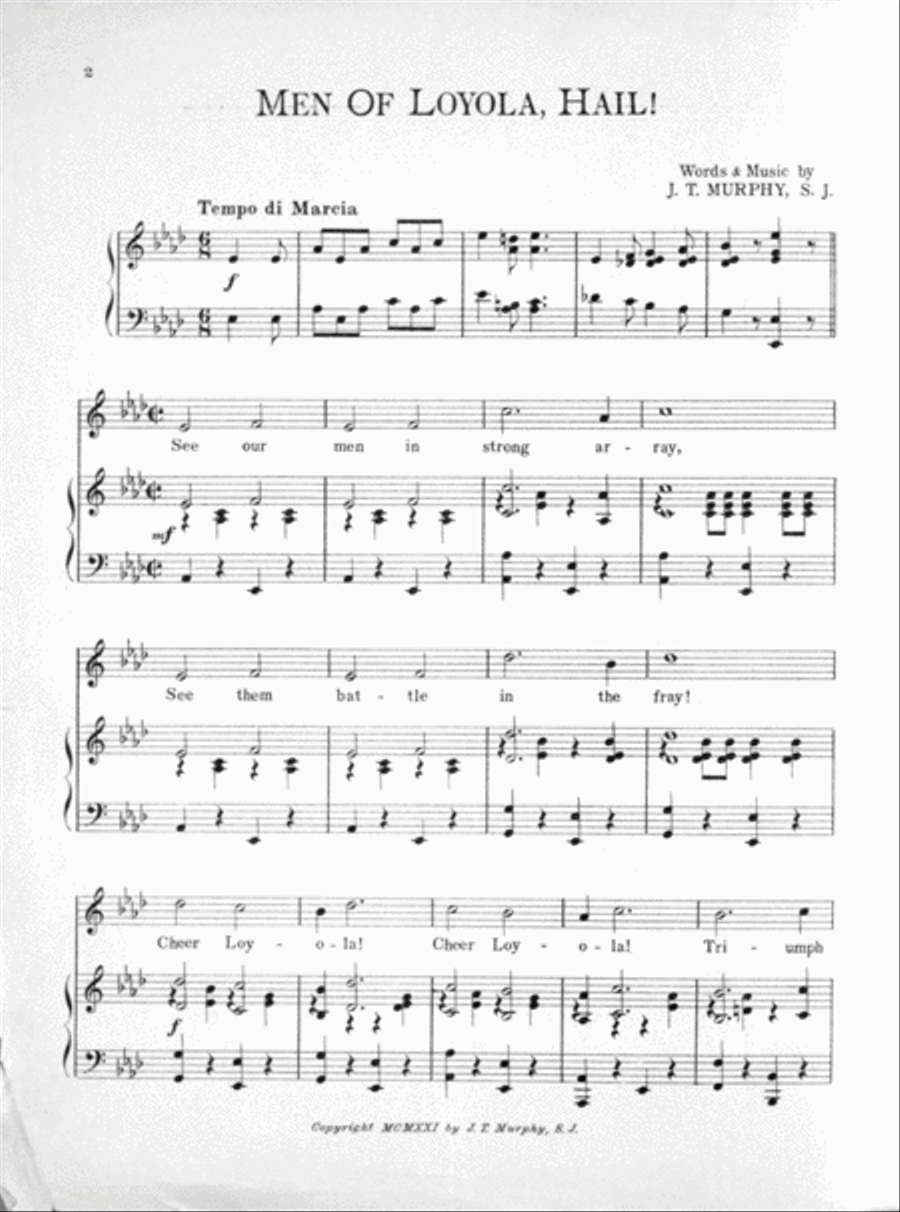 Men of Loyola Hail Voice scores gallery preview page 2