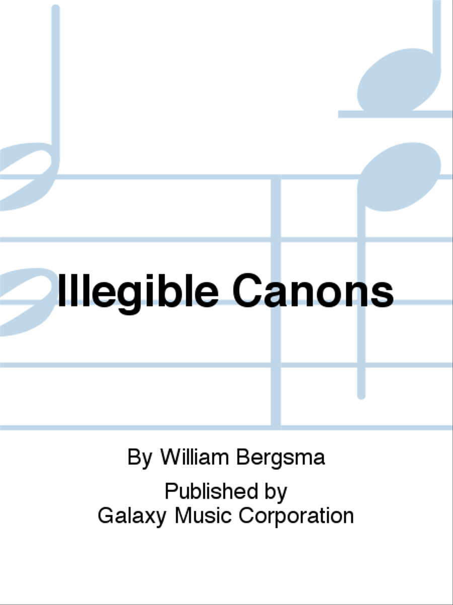 Illegible Canons Clarinet scores gallery preview page 1