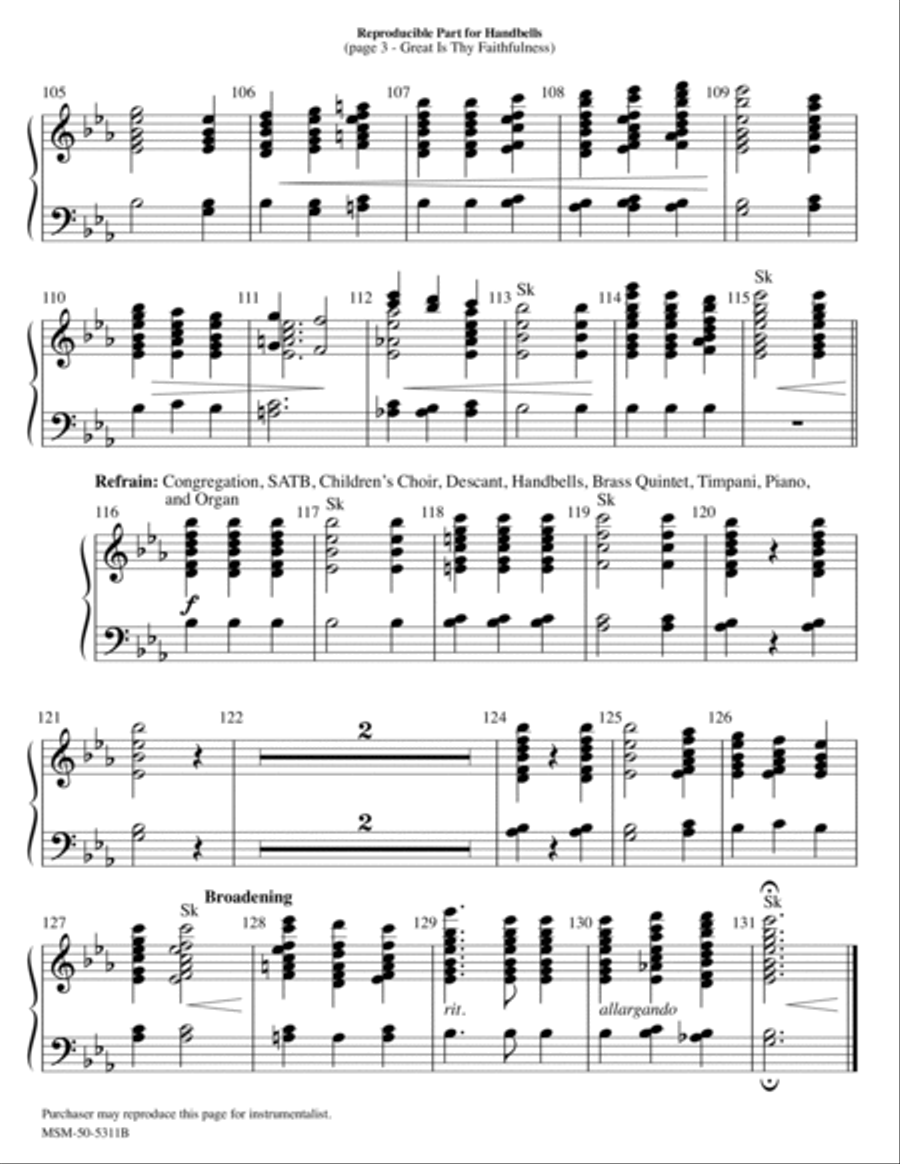 Great Is Thy Faithfulness Choir scores gallery preview page 3