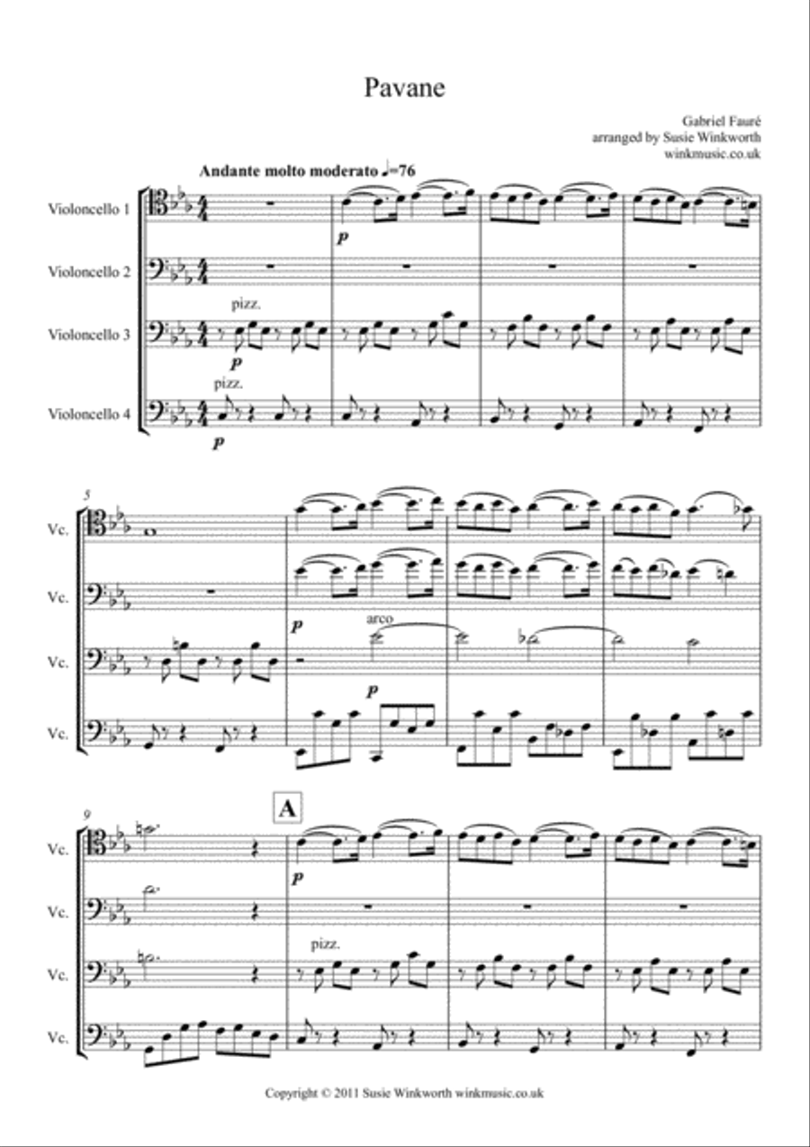 Pavane String Quartet scores gallery preview page 3