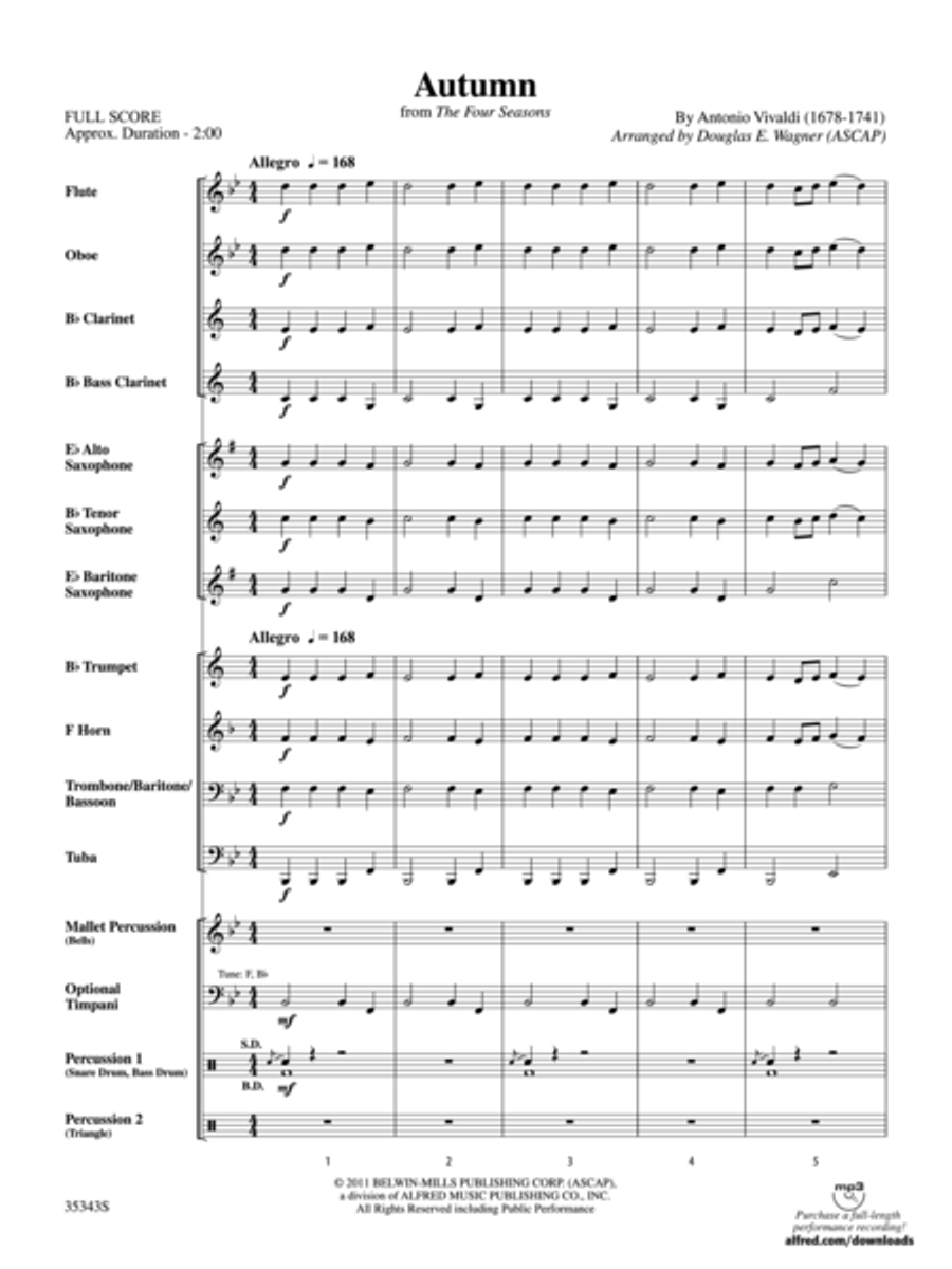 Autumn (from The Four Seasons) Concert Band scores gallery preview page 2