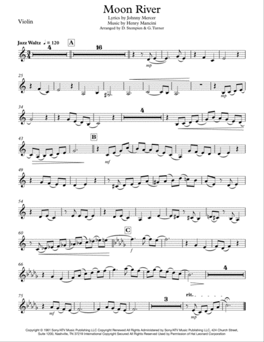 Moon River Voice scores gallery preview page 4