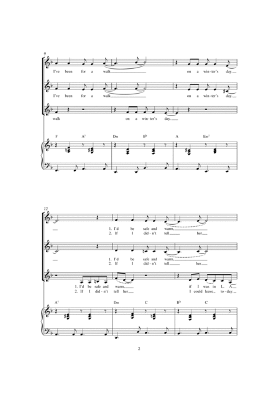California Dreamin' SSA scores gallery preview page 2