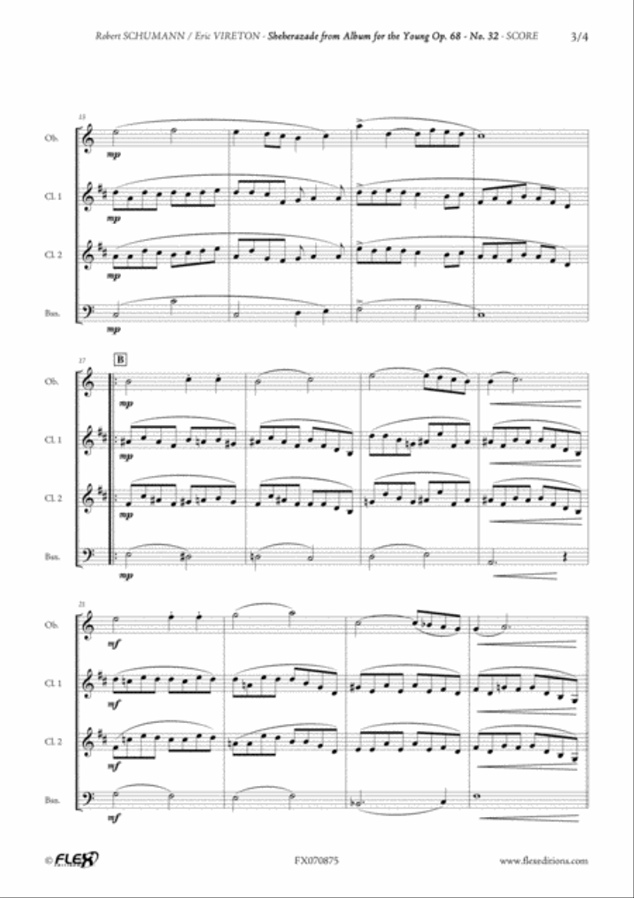 Sheherazade from Album for the Young Opus 68 No. 32 Bassoon scores gallery preview page 3