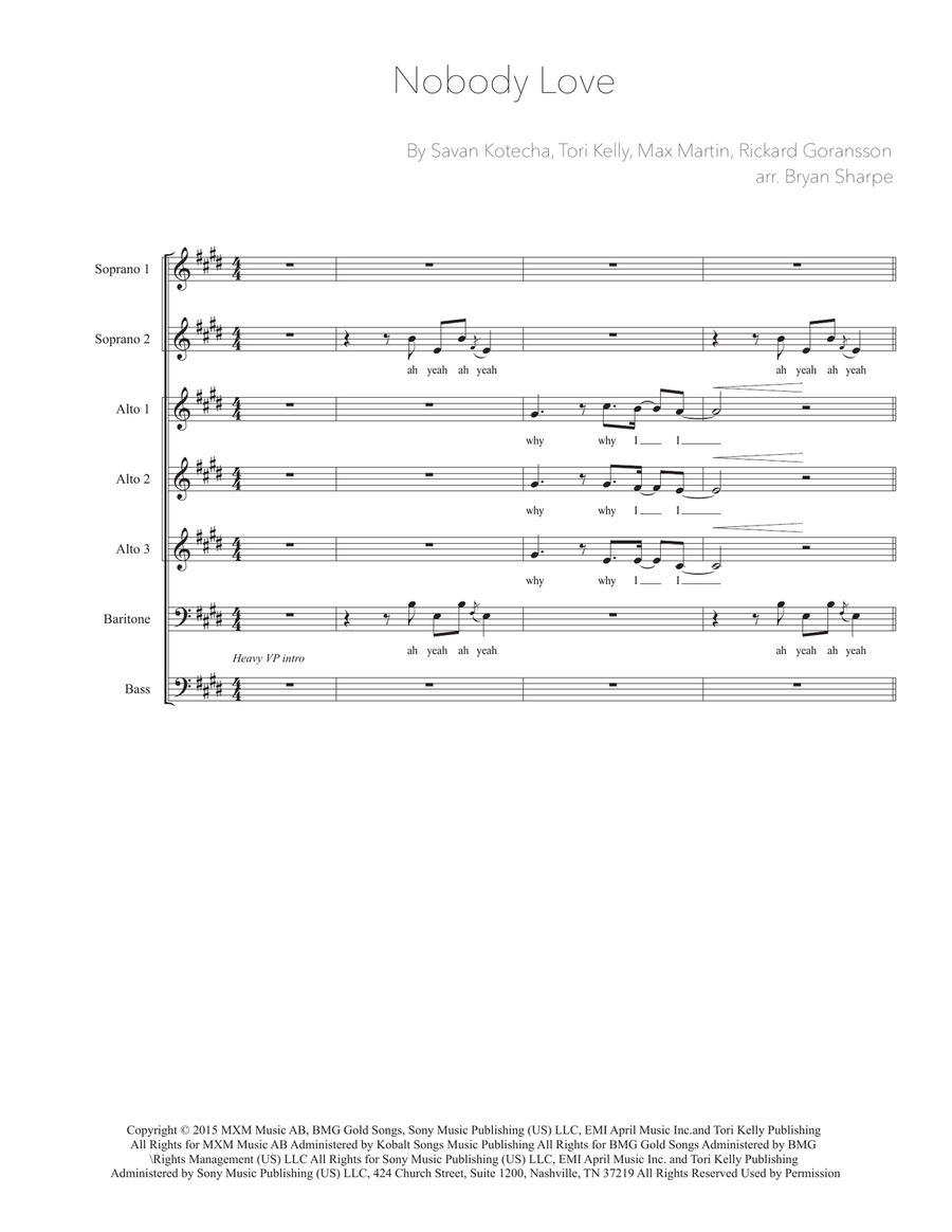 Nobody Love Divisi scores gallery preview page 1