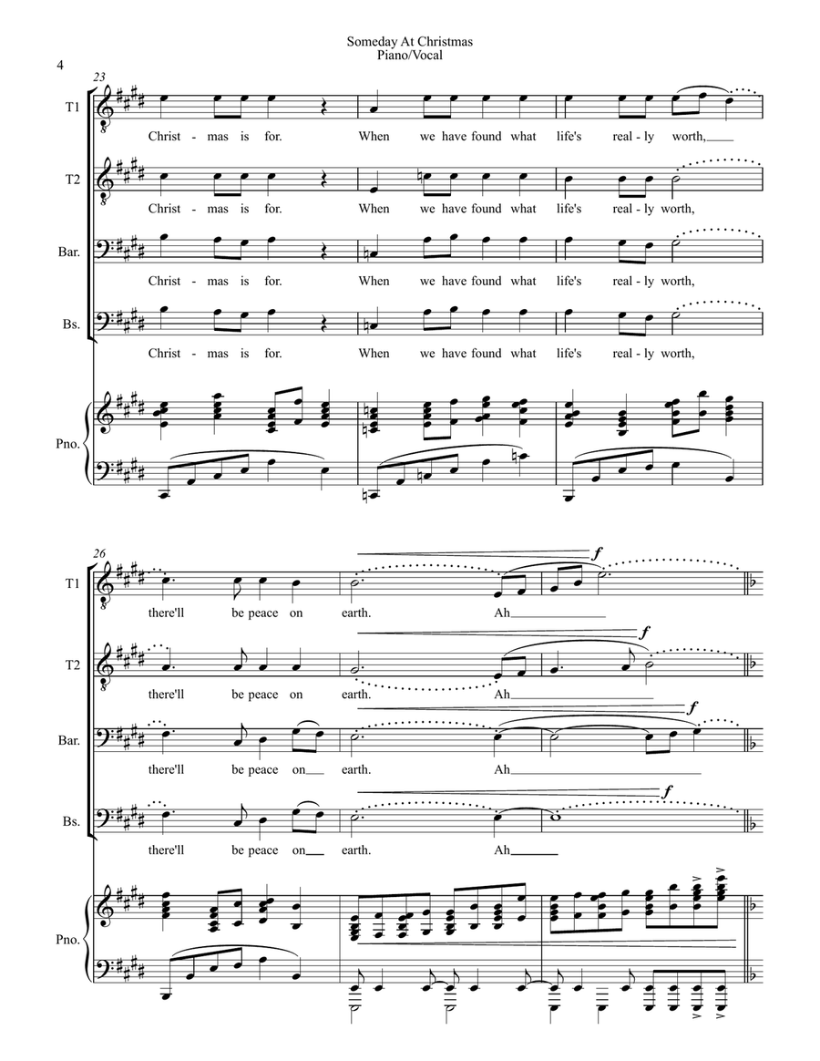 Someday At Christmas TTBB scores gallery preview page 4