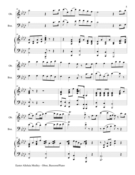 EASTER ALLELUIA MEDLEY (Trio – Oboe, Bassoon/Piano) Score and Parts image number null