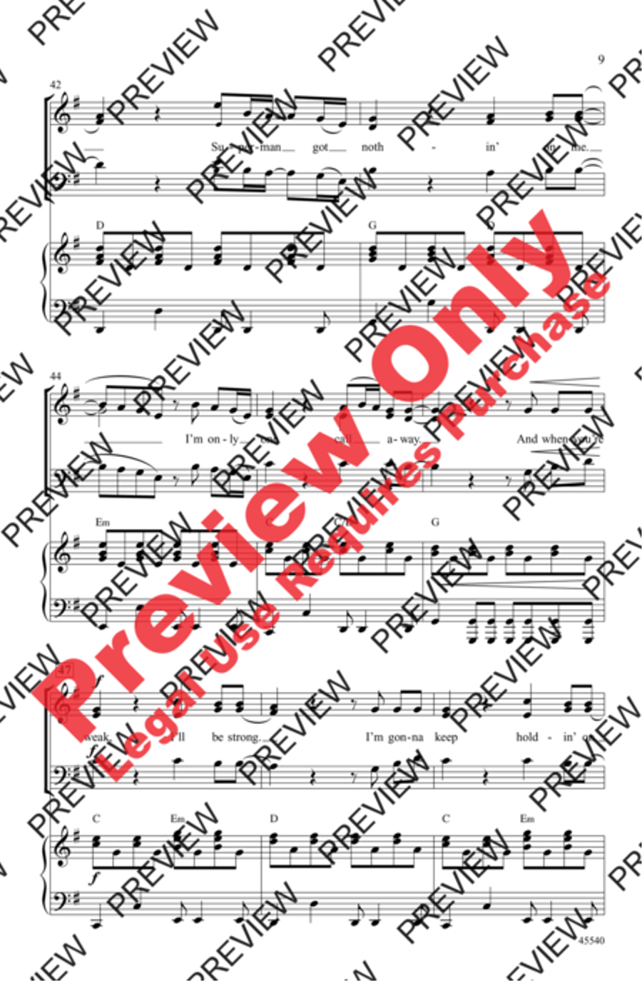 One Call Away One Call Away 3-Part scores gallery preview page 8