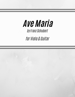 Ave Maria (for Viola and Guitar)
