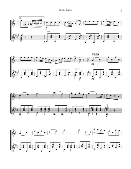 Britta Polka for clarinet in Bb and guitar image number null
