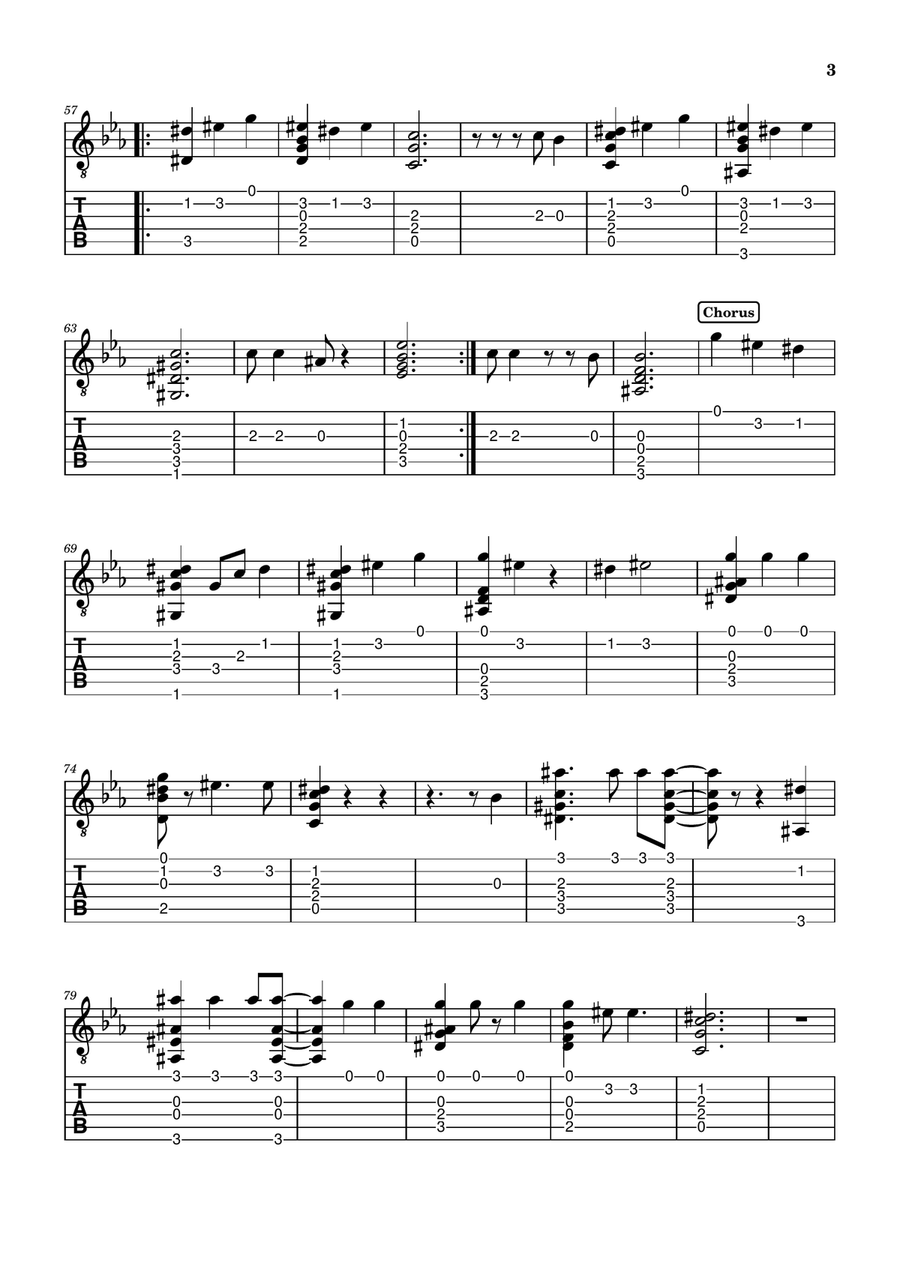 Monsters Guitar Tablature scores gallery preview page 3