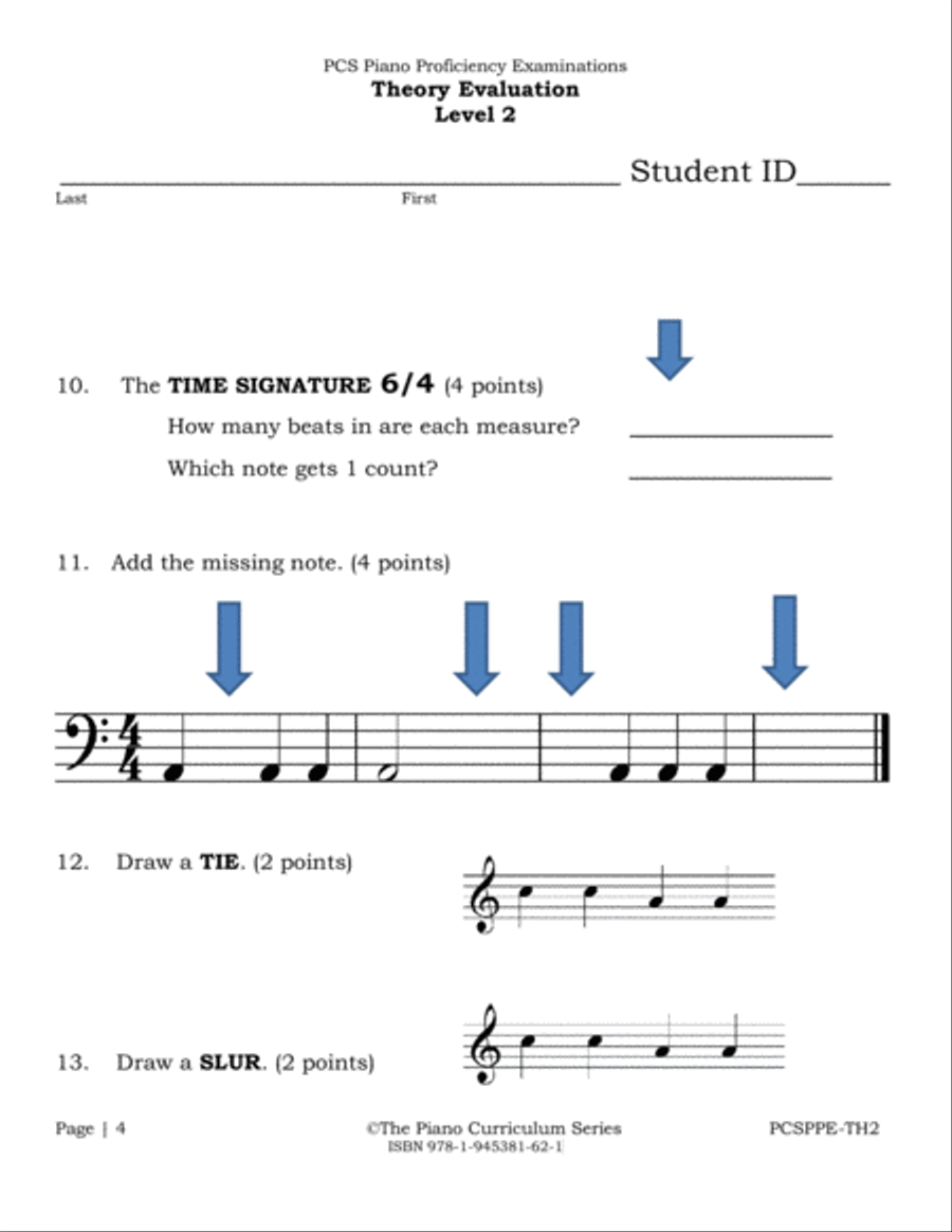 PCS Theory Evaluation-Level 2 Piano Method scores gallery preview page 5