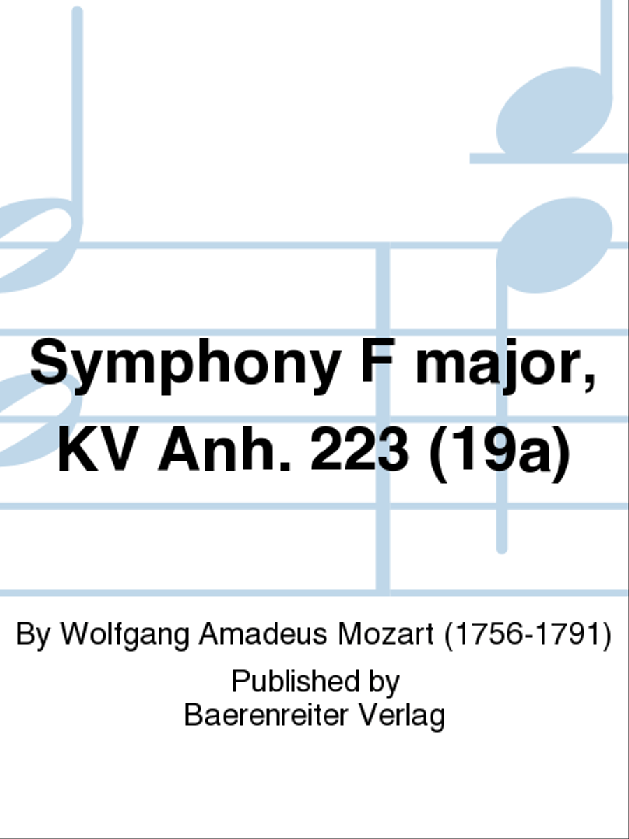 Symphony F major, KV Anh. 223 (19a) Violin scores gallery preview page 1