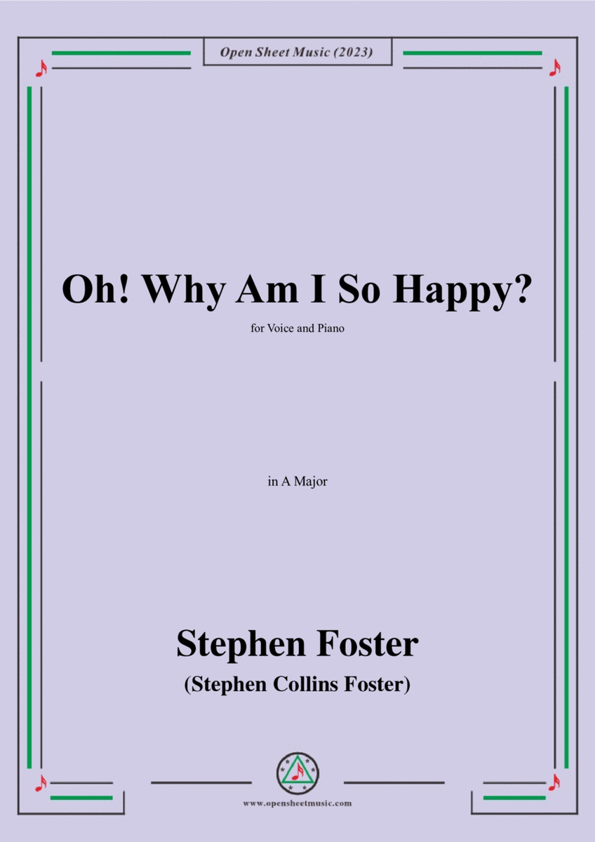 S. Foster-Oh!Why Am I So Happy?,in A Major