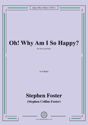 Book cover for S. Foster-Oh!Why Am I So Happy?,in A Major