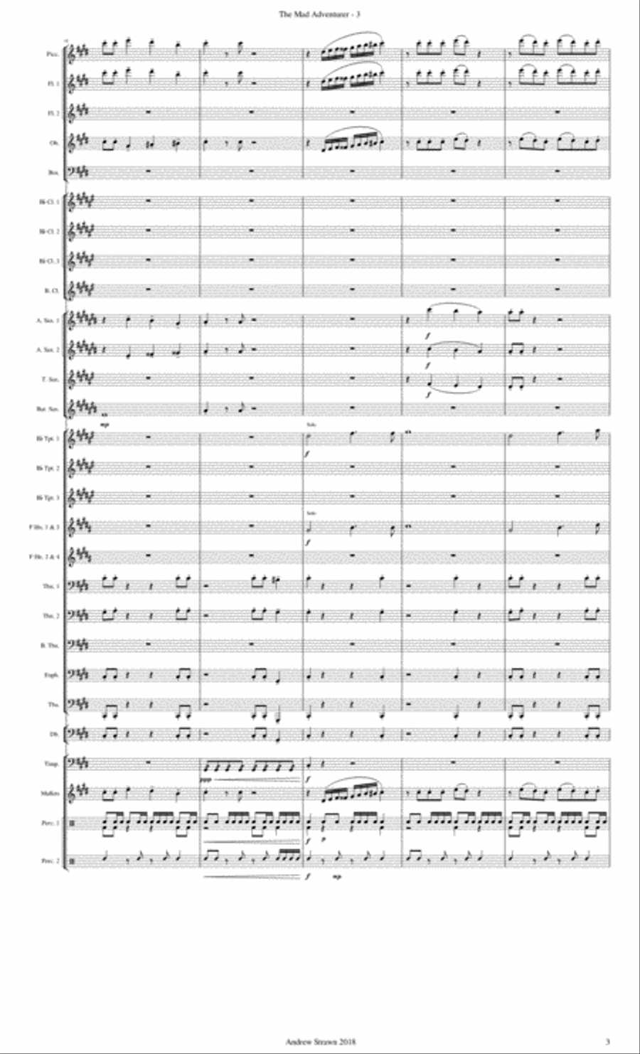 The Mad Adventurer Concert Band scores gallery preview page 5