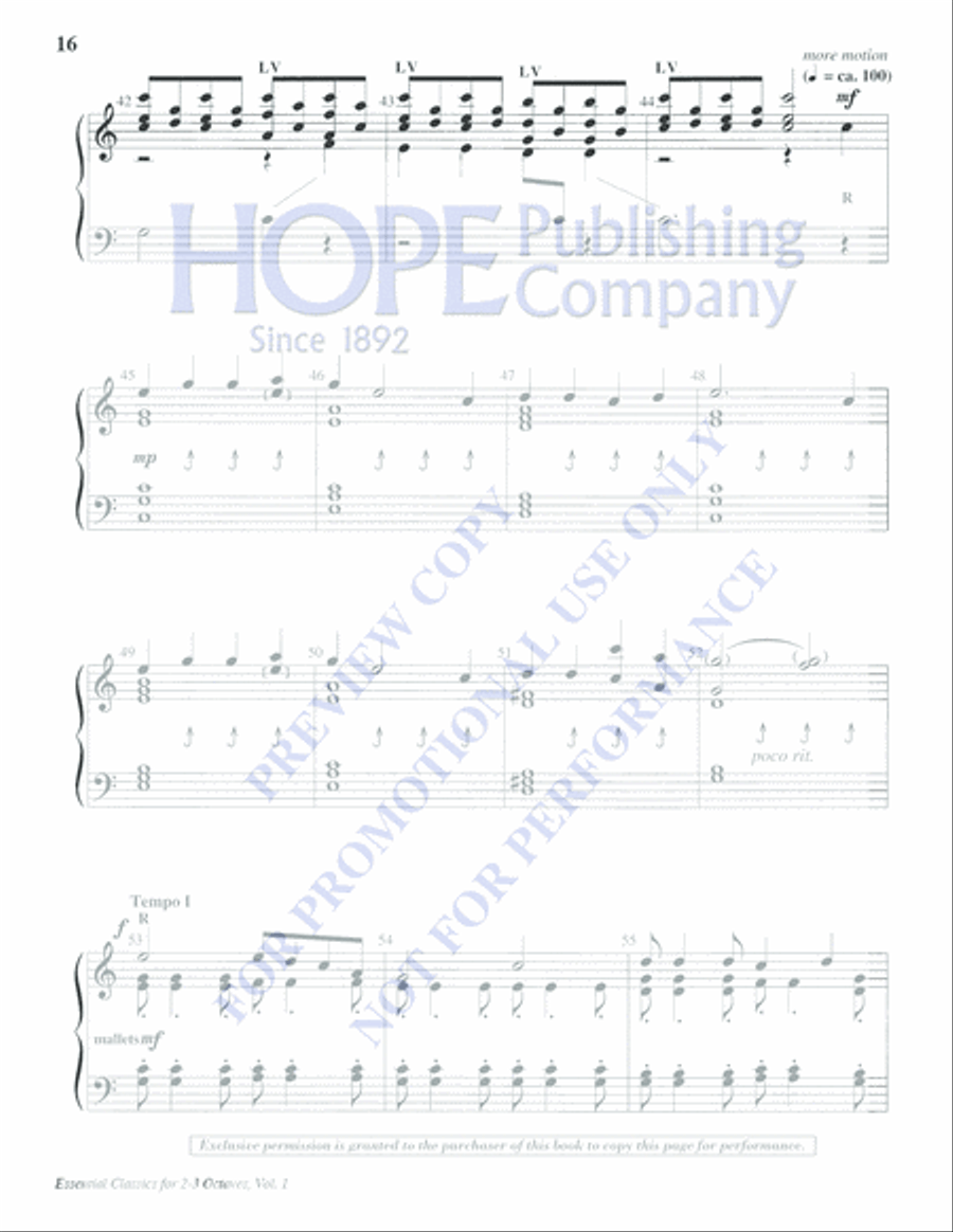 Essential Classics for 2-3 Octaves, Vol. 1 (Reproducible) 3-Octaves scores gallery preview page 18