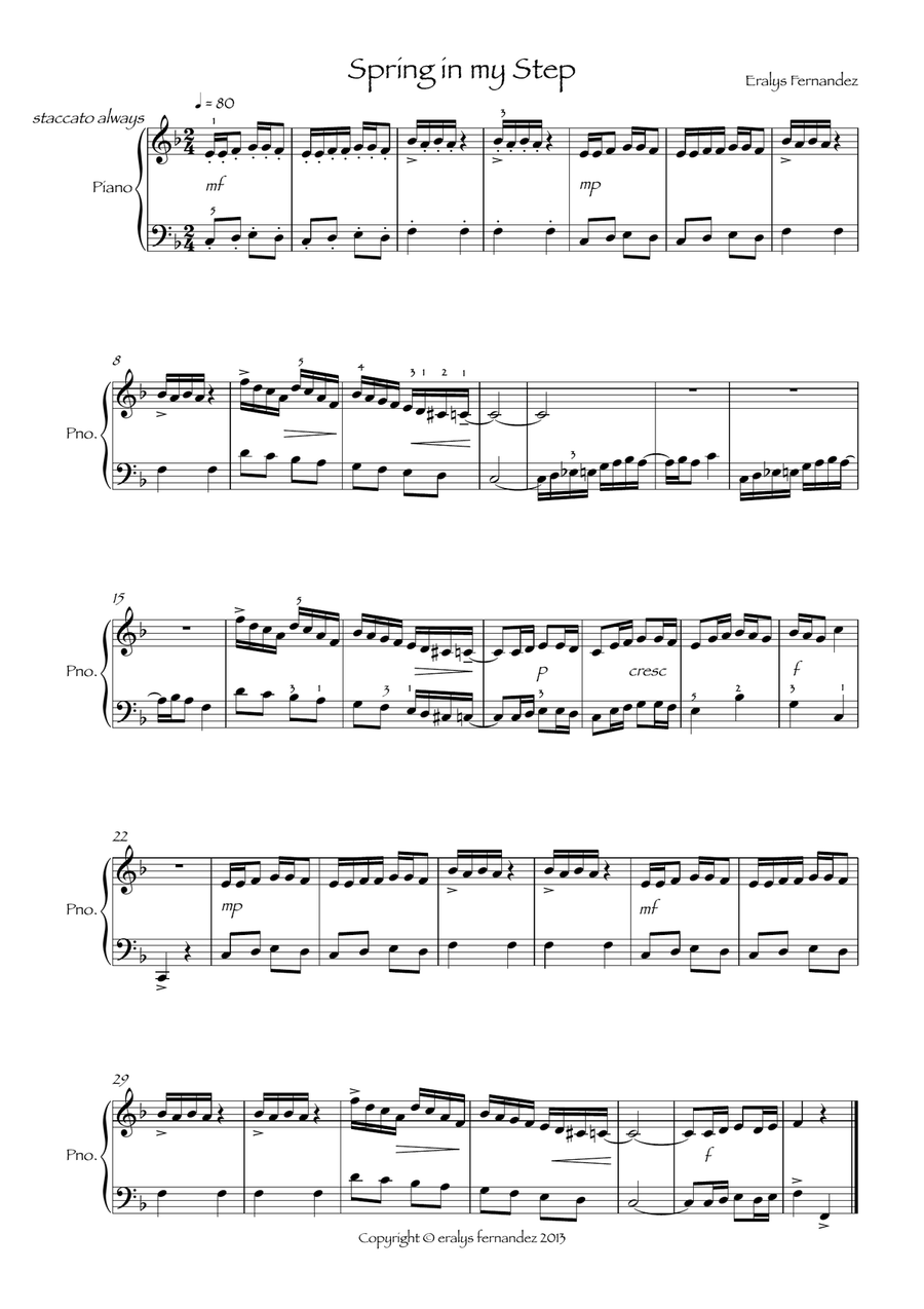A Spring in your Step Piano Method scores gallery preview page 1