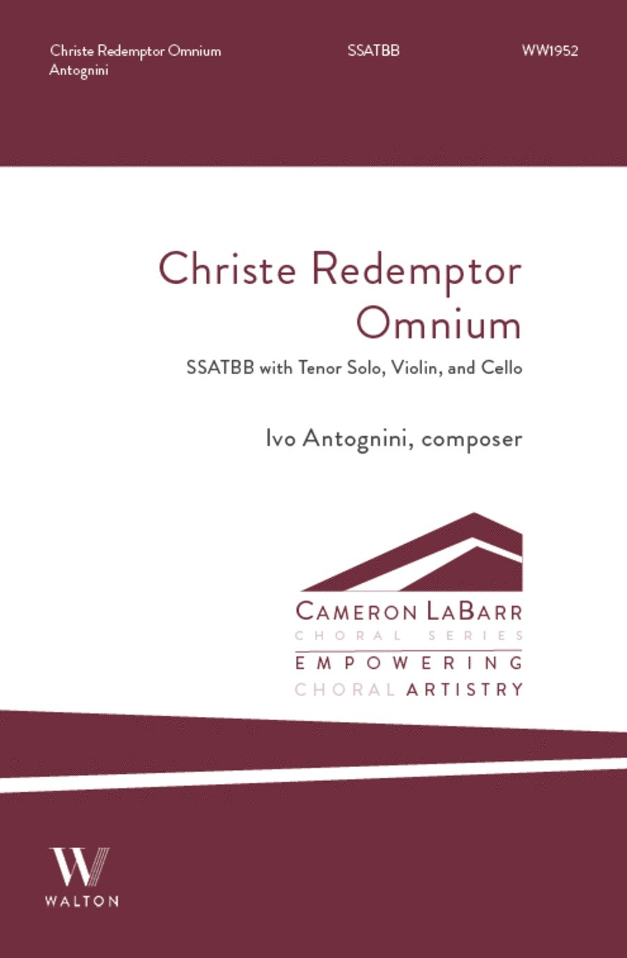 Christe Redemptor Omnium SSATBB scores gallery preview page 1