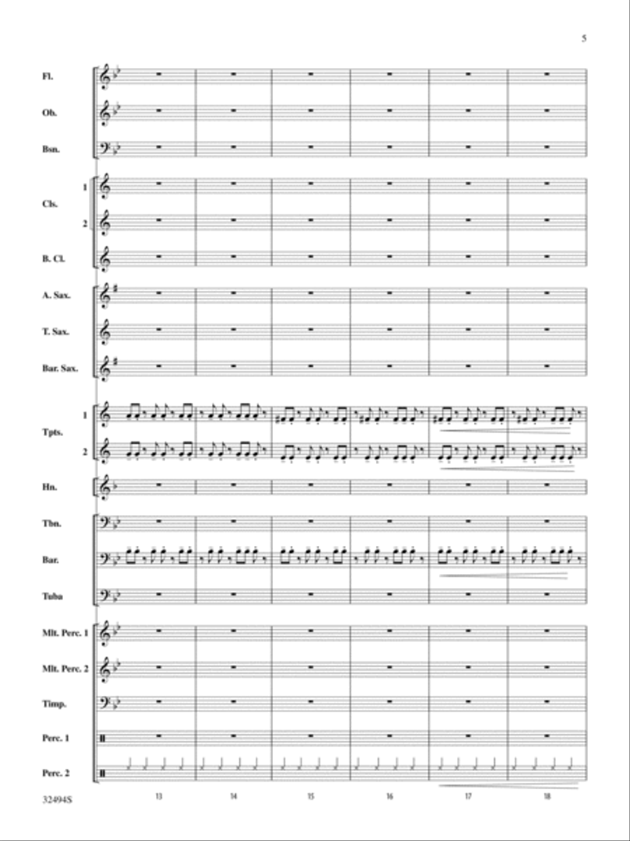 Chasing Orion: Score Chasing Orion: Score Concert Band scores gallery preview page 5