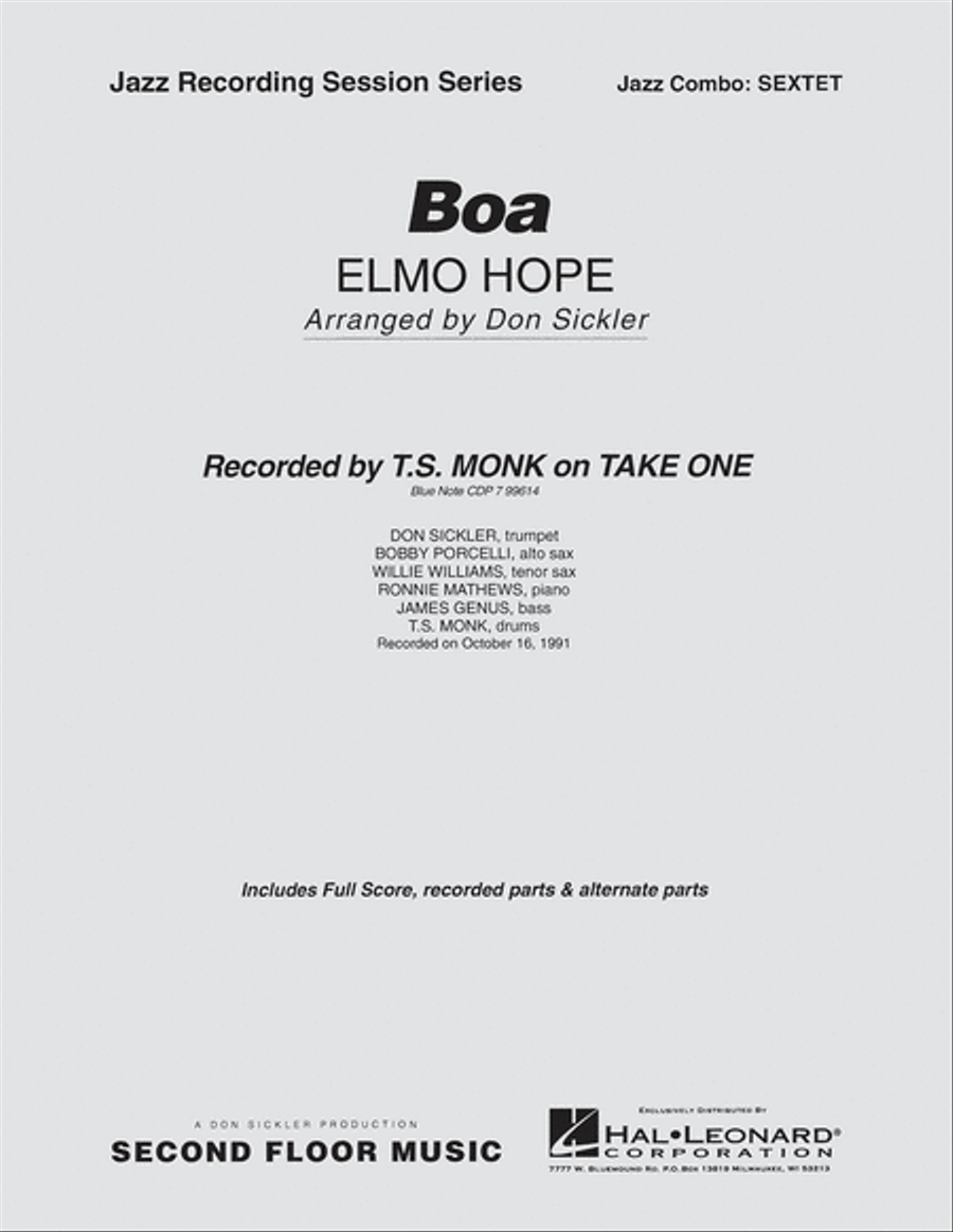 Boa Jazz Ensemble scores gallery preview page 1