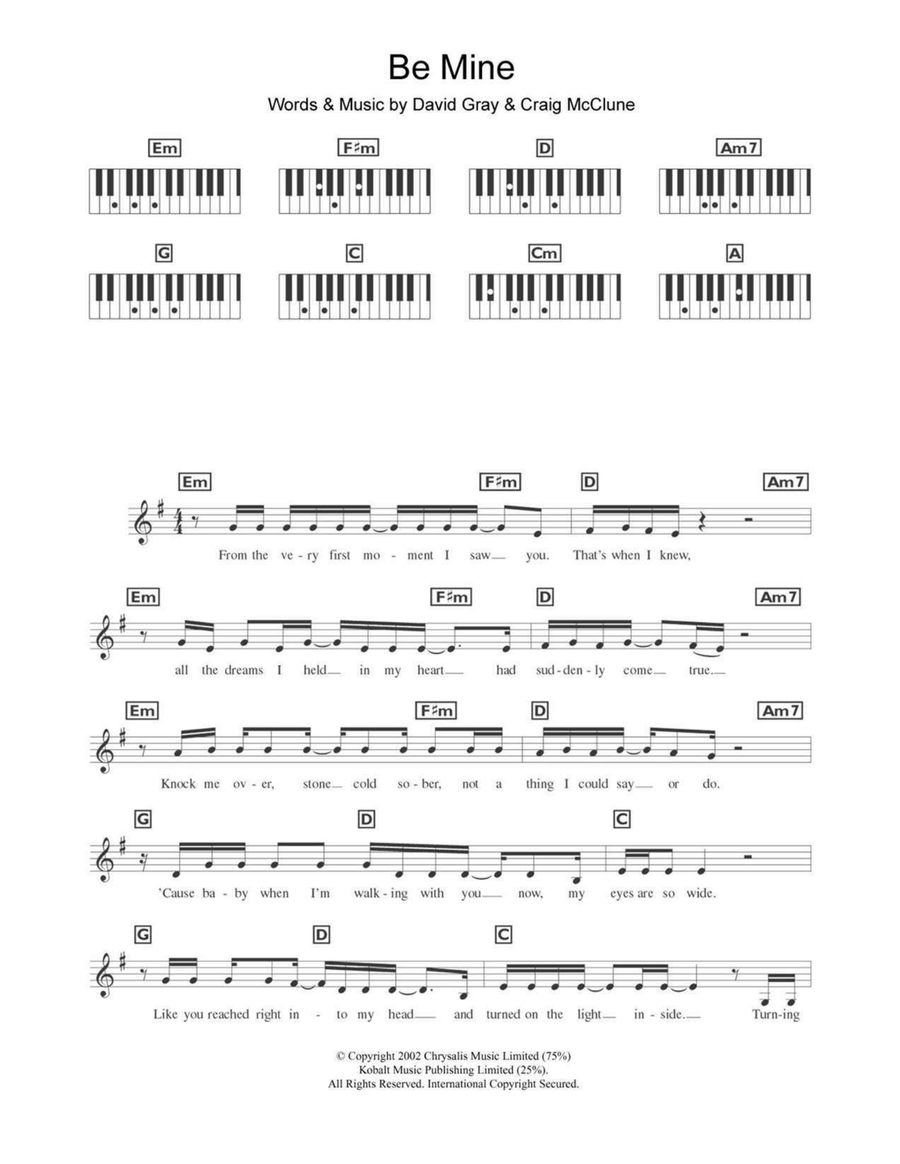 Be Mine Be Mine Piano scores gallery preview page 1