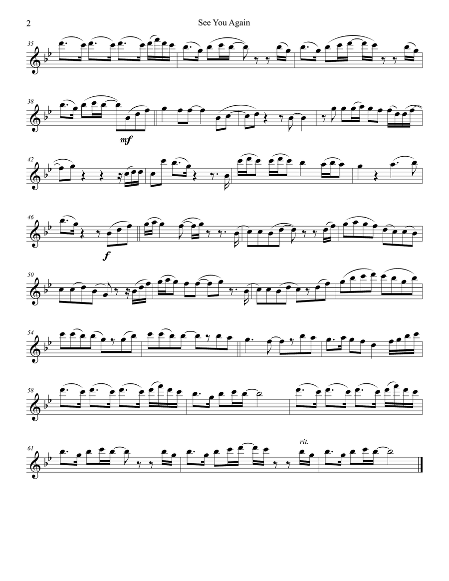 See You Again from FURIOUS 7 String Quartet scores gallery preview page 2