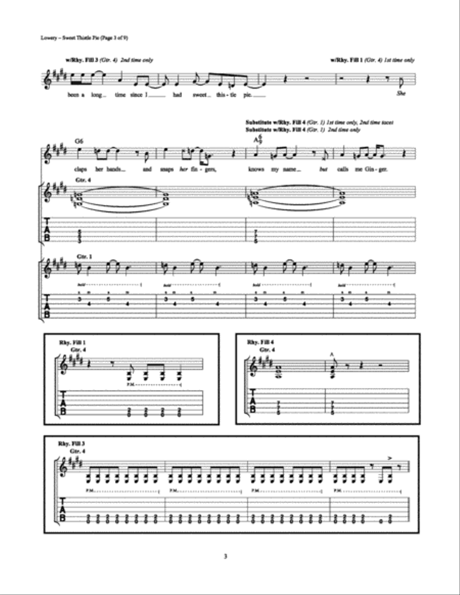 Sweet Thistle Pie Sweet Thistle Pie Electric Guitar scores gallery preview page 3