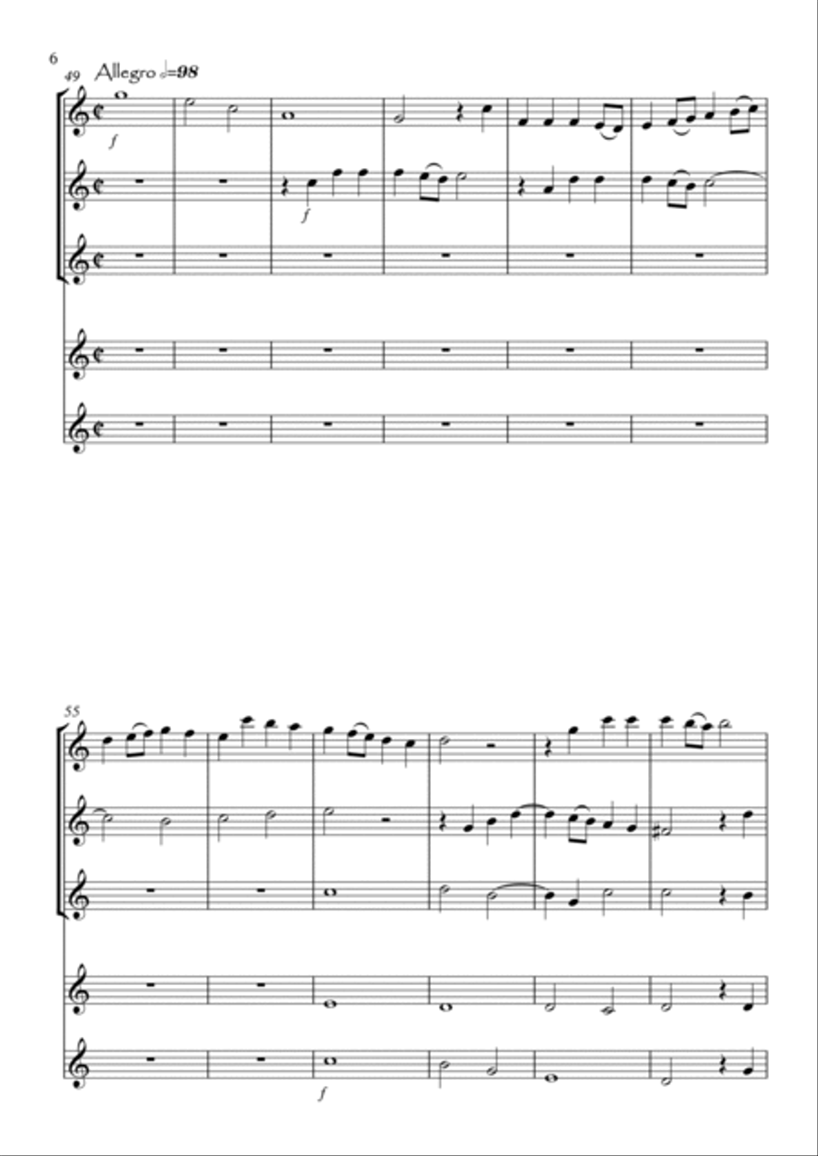 Trio Sonata No.9 Clarinet Quintet scores gallery preview page 6