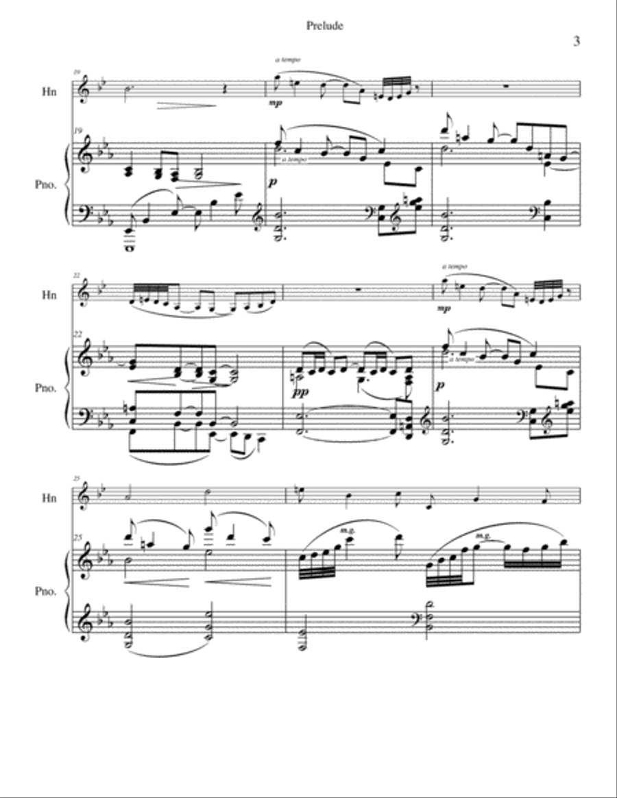 Bergamasque Suite - horn and piano Horn scores gallery preview page 3