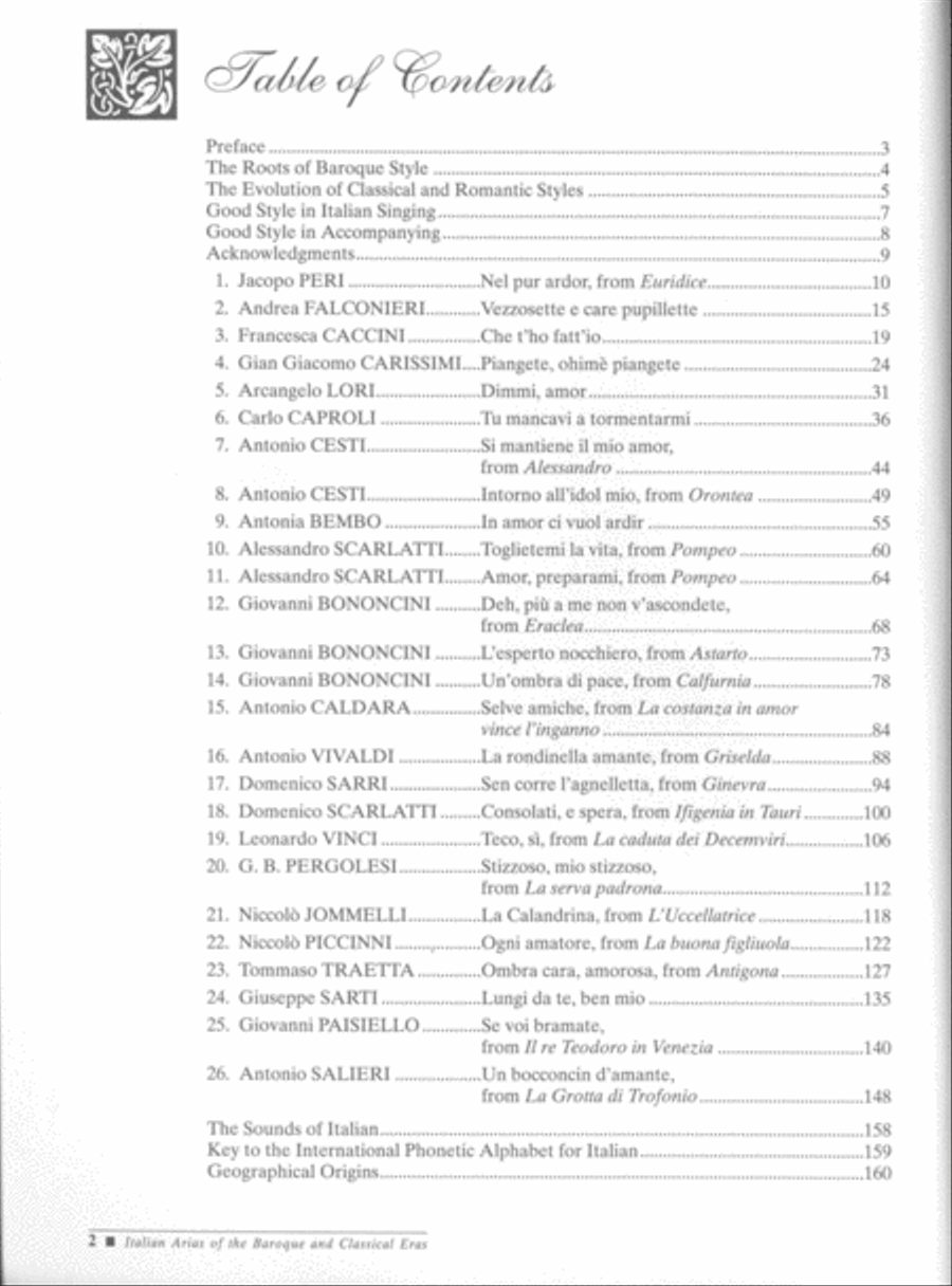 Italian Arias of the Baroque and Classical Eras Voice Solo scores gallery preview page 2