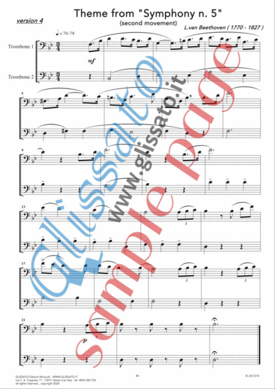 10 Romantic Pieces - Trombone or Euphonium Duet Brass Duet scores gallery preview page 5
