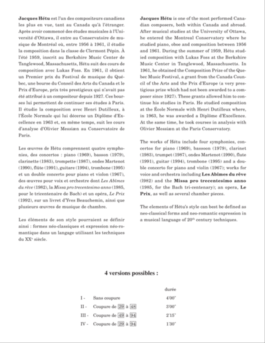 Fanfare pour Lanaudière Fanfare pour Lanaudière Orchestra scores gallery preview page 2