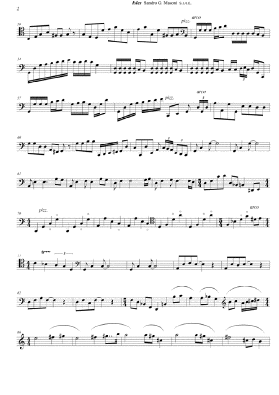 Isles ('Cello part) Isles ('Cello part) String Quartet scores gallery preview page 2