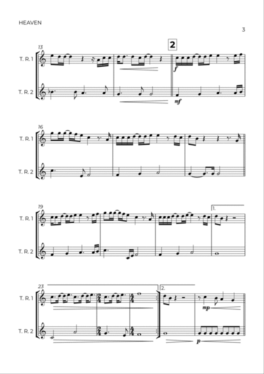 Heaven Heaven Woodwind Duet scores gallery preview page 3