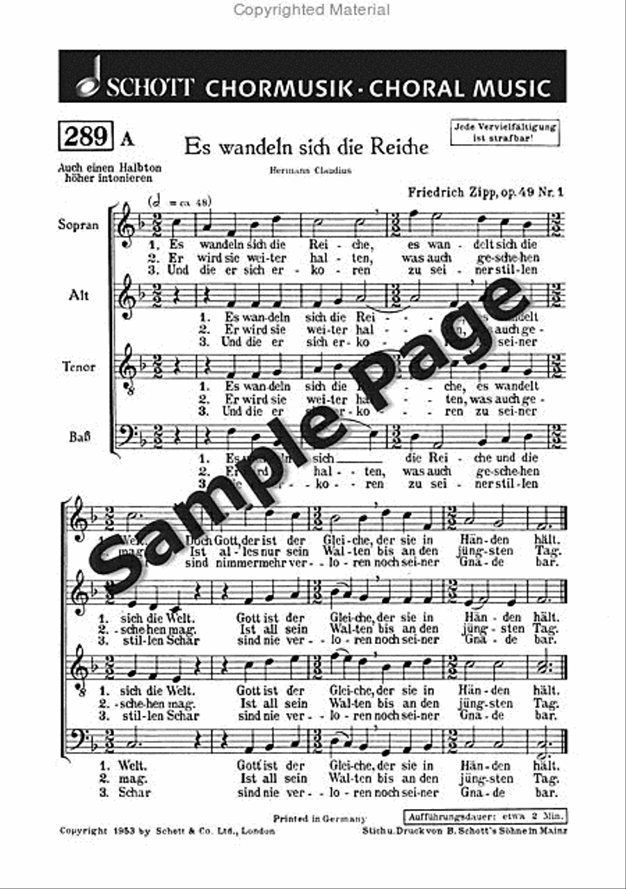 Es wandeln sich die Reiche Mixed Choir scores gallery preview page 2