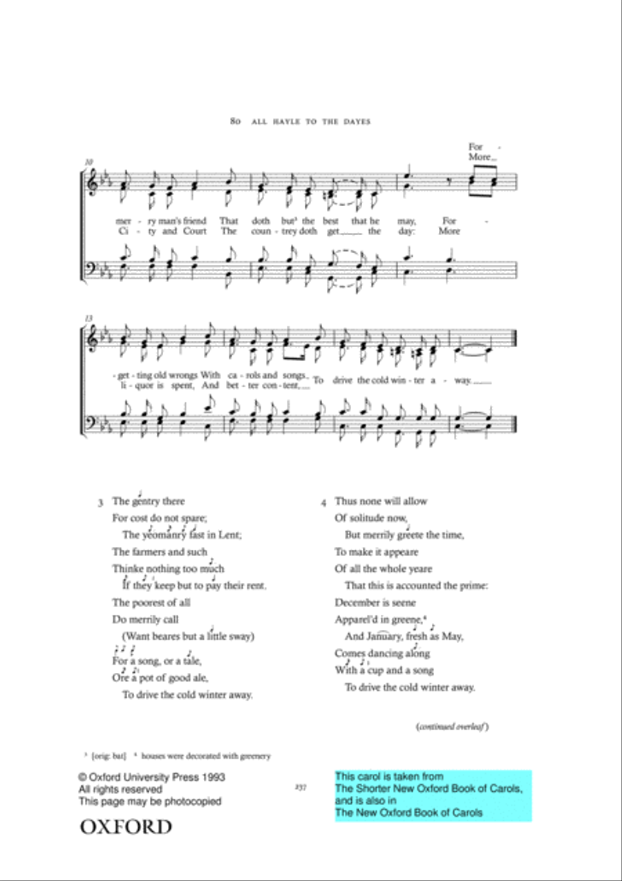The Shorter New Oxford Book of Carols 4-Part scores gallery preview page 13